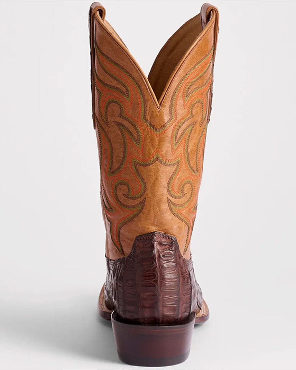 Image #4 - Lucchese Men's Hendrik Exotic Caiman Western Boots - Broad Square Toe, Chocolate, hi-res