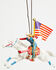 Image #1 - Kurt Adler Cowgirl Riding White Horse Patriotic Ornament, Multi, hi-res