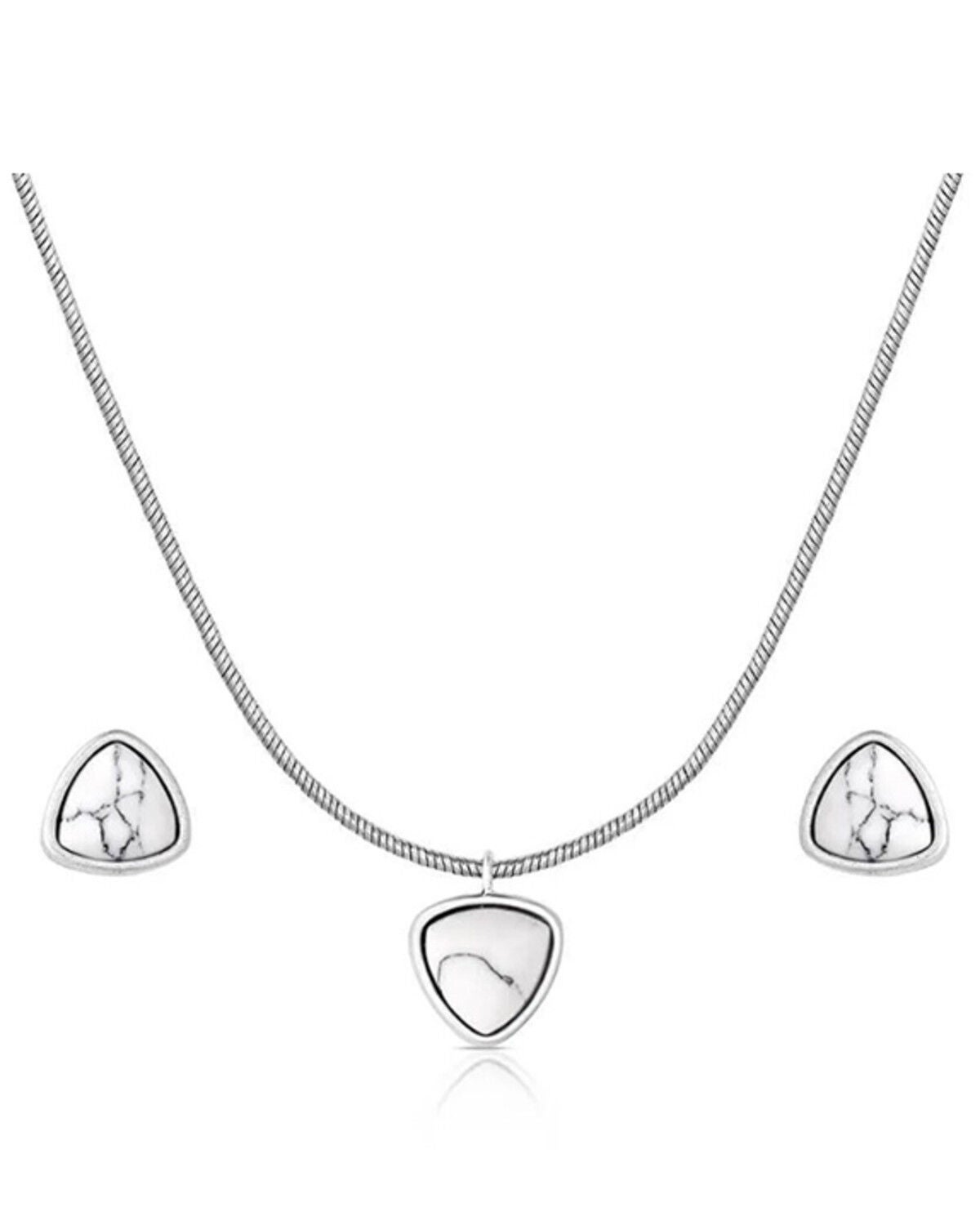 Image #1 - Montana Silversmiths Women's Pure Halo Jewelry Set - 2 Piece, Silver, hi-res