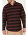 Hawx Men's Dark Red Harris Stretch Plaid Flannel Long Sleeve Button Down Work Shirt, Dark Red, hi-res