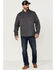 Image #3 - Brothers and Sons Men's Weathered Twill Solid Long Sleeve Button-Down Western Shirt, Charcoal, hi-res