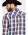 Image #5 - Cowboy Hardware Men's Multi Large Plaid Long Sleeve Western Shirt , Orange, hi-res