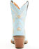 Dingo Women's Primrose Embroidered Leather Western Fashion Booties - Snip Toe , Blue, hi-res
