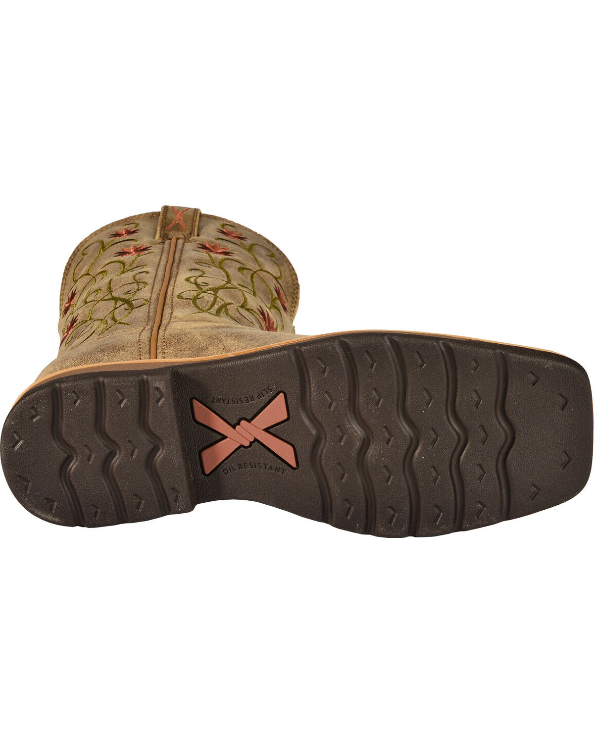 twisted x women's floral steel toe western work boots