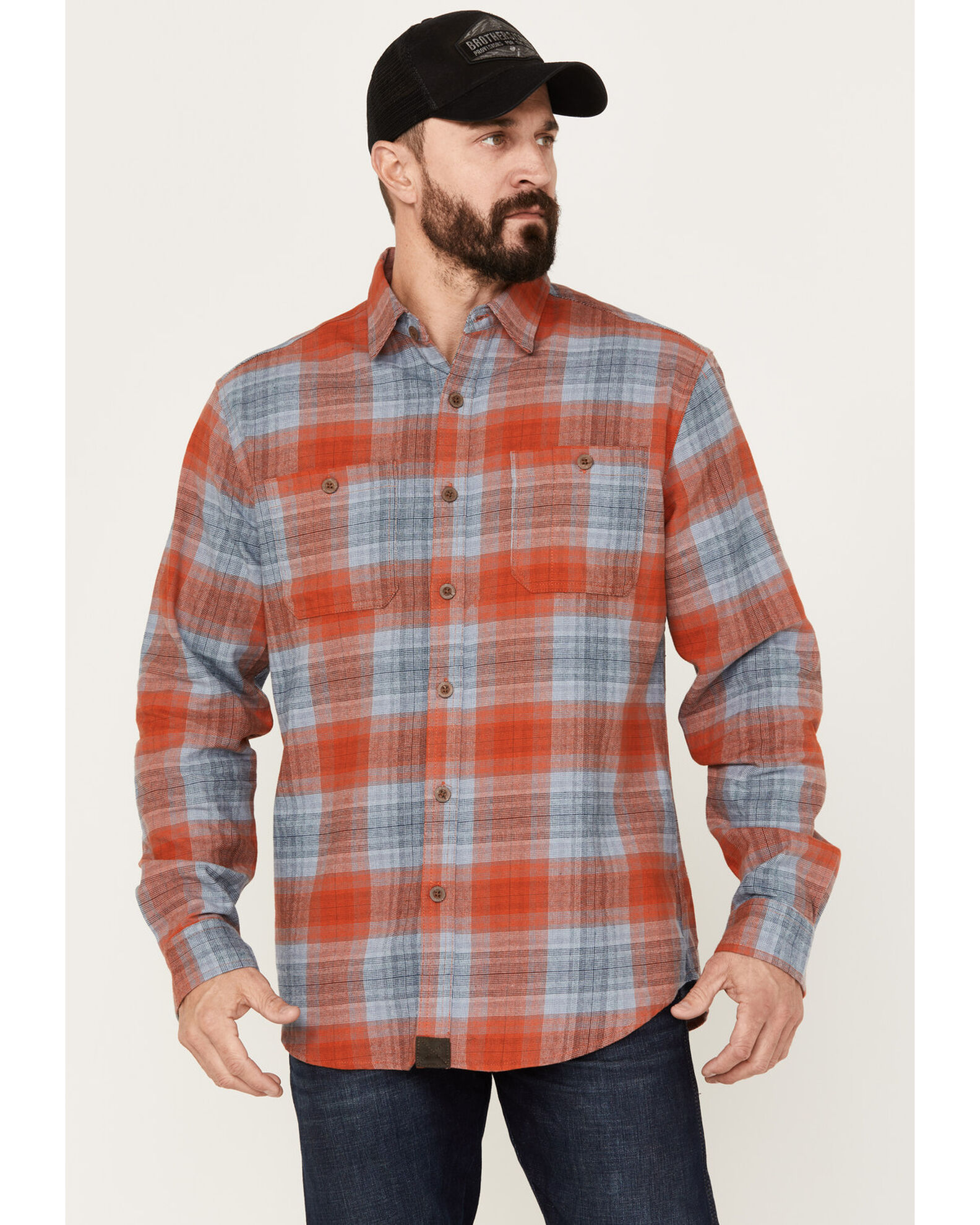 Dakota men's plaid hooded sales quilted flannel work shirt
