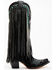Image #2 - Corral Women's Embroidered and Crystal Eagle Fringe Western Boots - Snip Toe, Black, hi-res