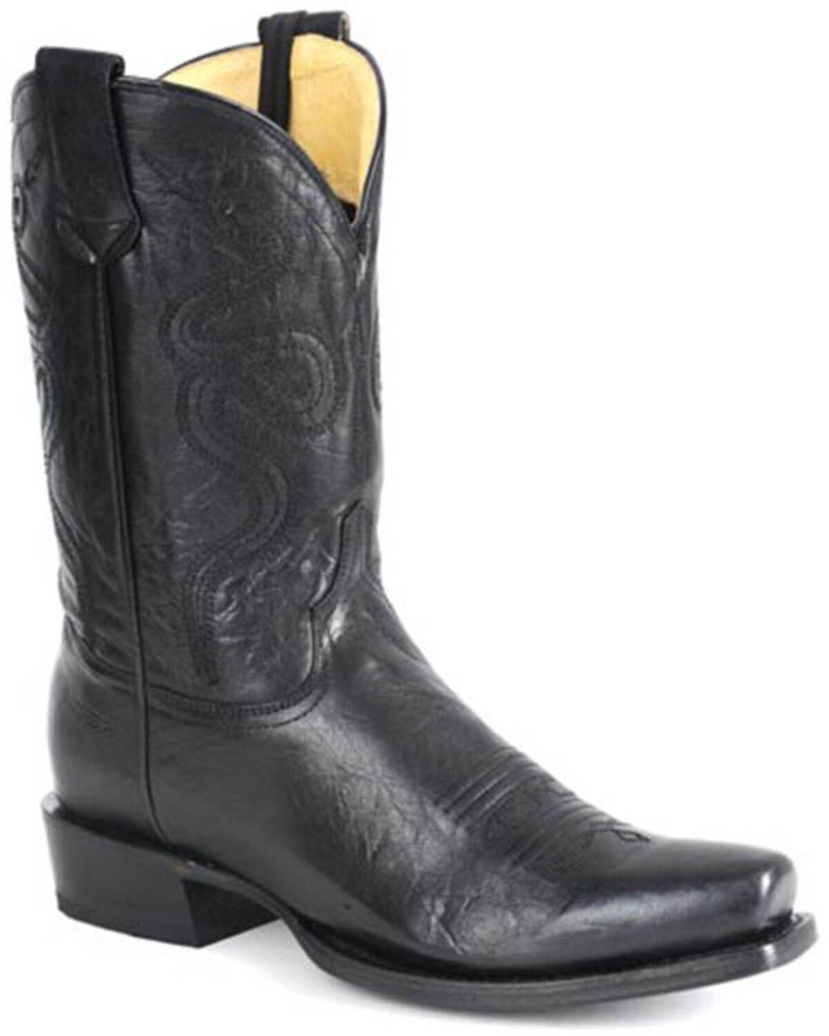 Roper Men's Sharpshooter Western Boots - Square Toe, Black, hi-res