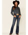 Image #1 - Wrangler Retro Women's Sara Dark Wash High Rise Bootcut Jeans, Blue, hi-res