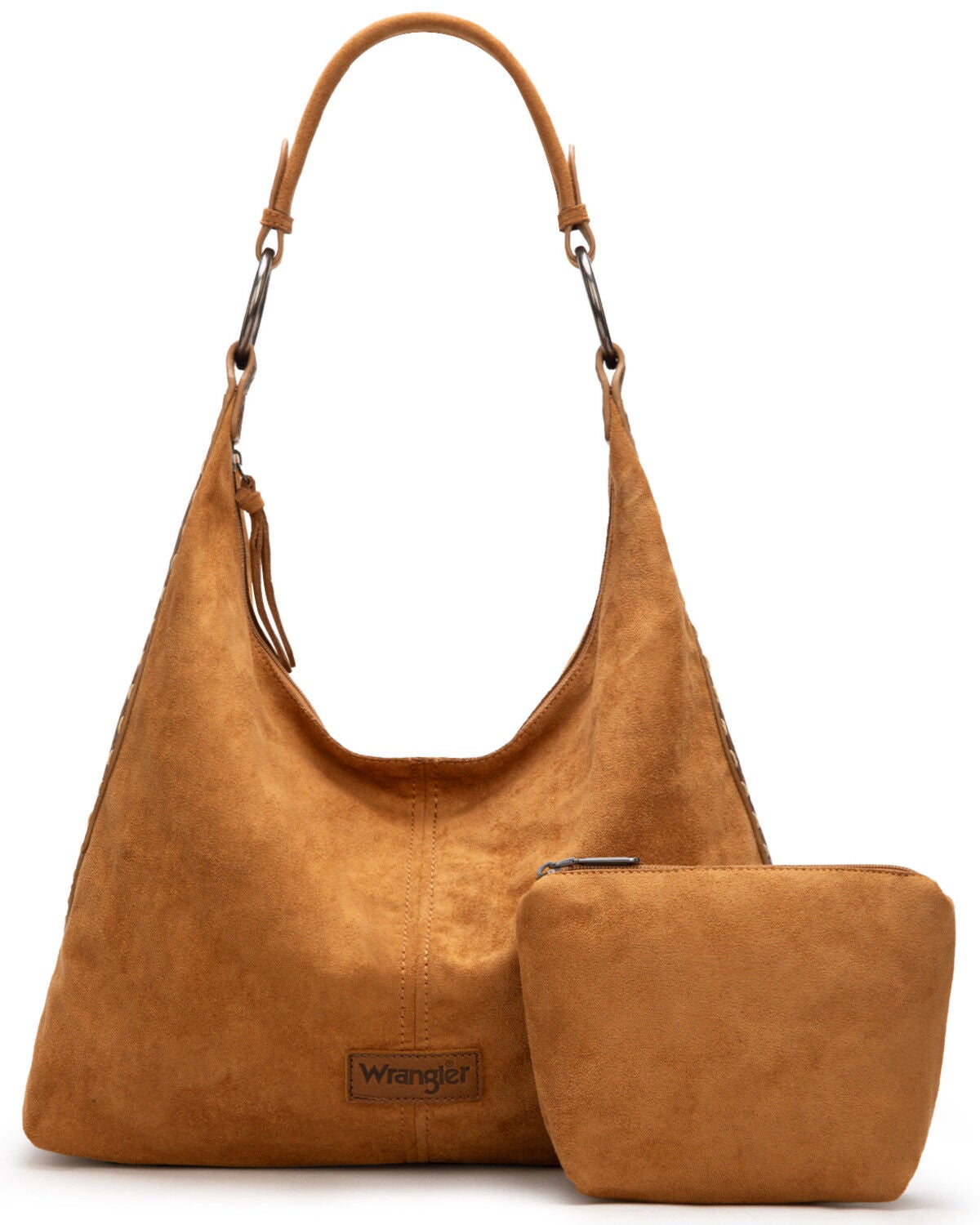Image #2 - Wrangler Women's Floral Tooled Hobo Bag with Pouch, Brown, hi-res