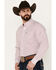 Image #2 - Ariat Men's Oakly Classic Fit Long Sleeve Button Down Western Shirt, White, hi-res