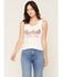 Image #1 - Blue Life Women's Nashville Lace Tank, Cream, hi-res