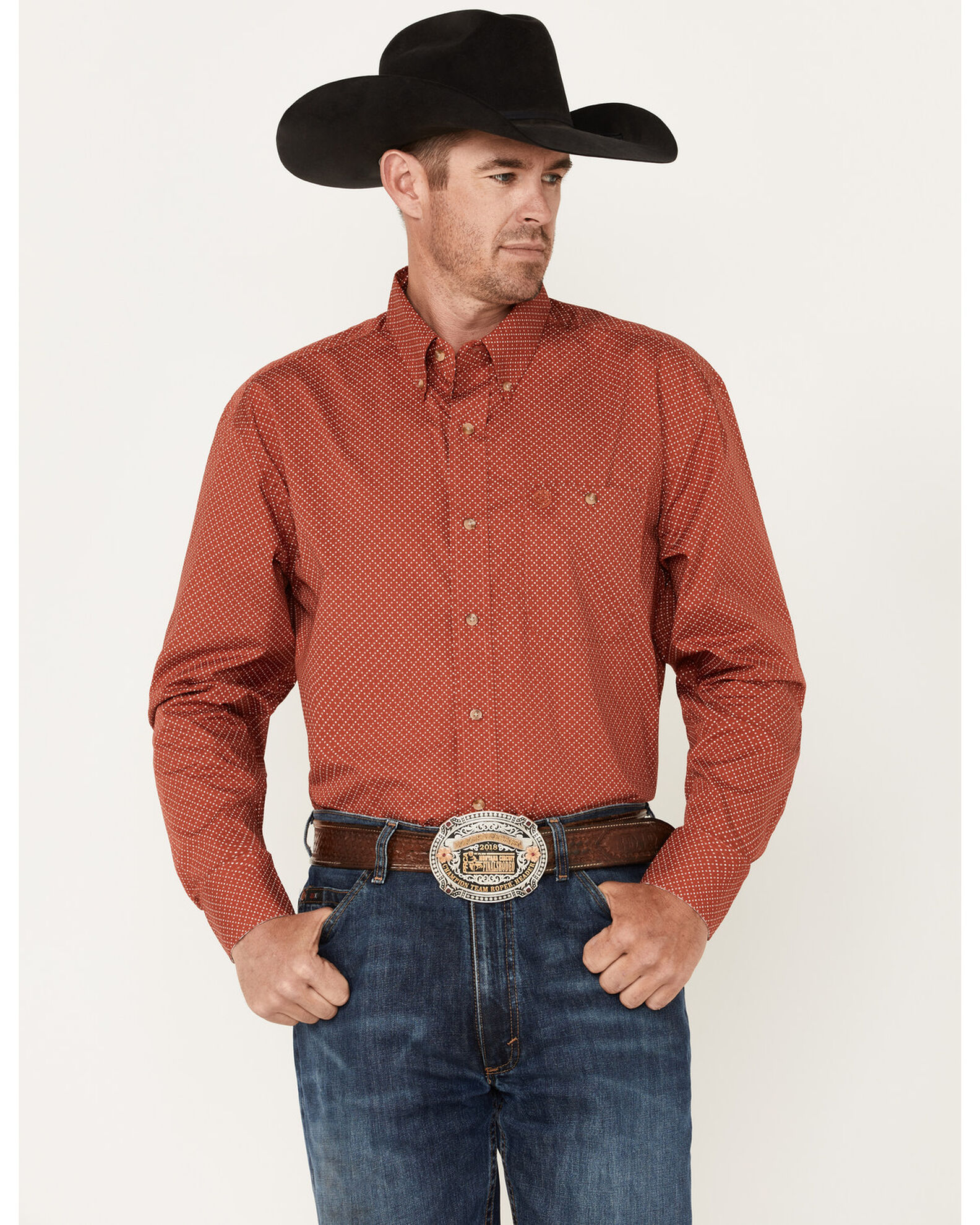 George Strait by Wrangler Men's Long Sleeve Button Down Western Shirt - Big  & Tall | Boot Barn