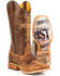 Image #2 - Tin Haul Men's Ichthys Philippians 4:13 Western Boots - Broad Square Toe, Brown, hi-res