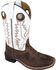 Smoky Mountain Boys' White Jesse Western Boots - Square Toe , , hi-res