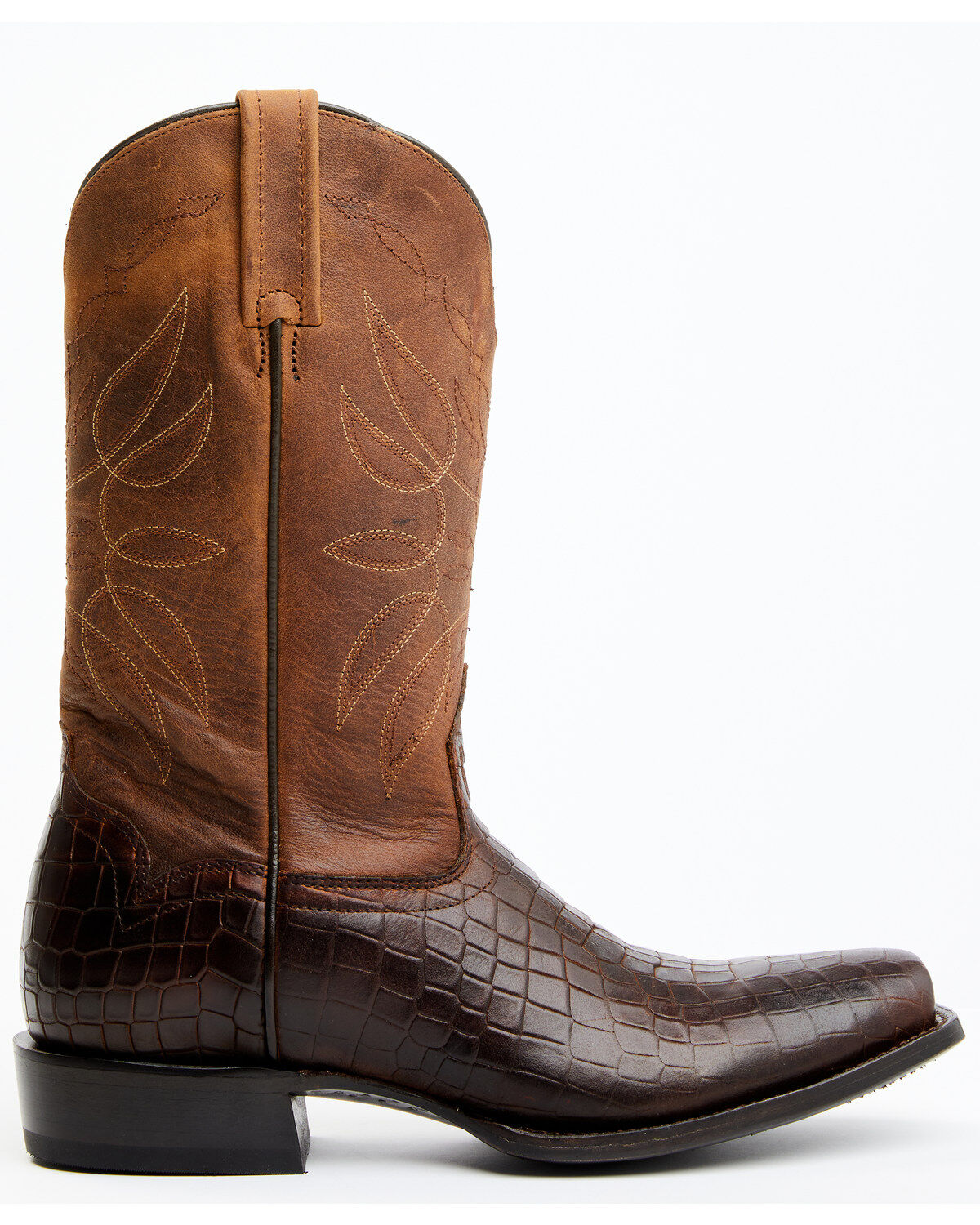 Image #2 - Moonshine Spirit Men's Madison Brown Printed Leather Western Boots - Square Toe, Brown, hi-res