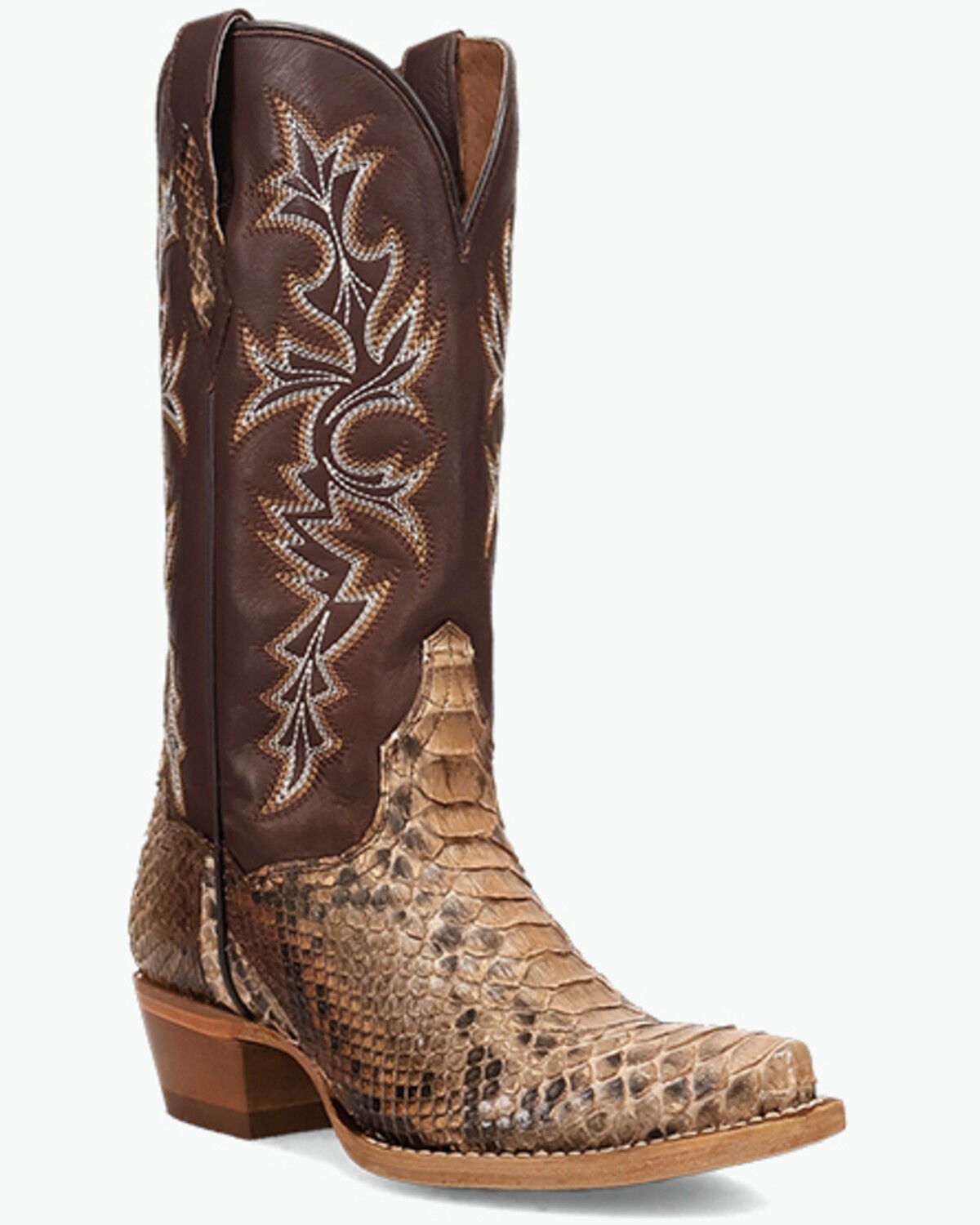 Dan Post Women's Exotic Python Western Boots - Snip Toe, Brown, hi-res
