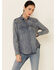 Image #1 - STS Ranchwear Women's Claira Denim Long Sleeve Pearl Snap Western Shirt, Blue, hi-res
