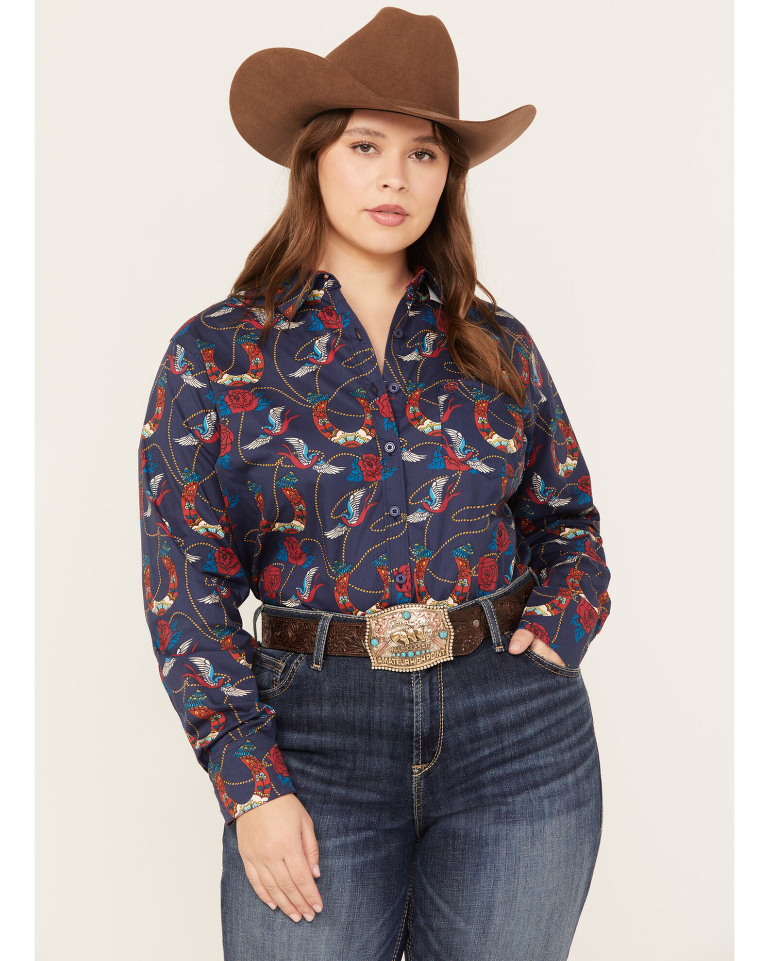 Women's plus discount size western blouses