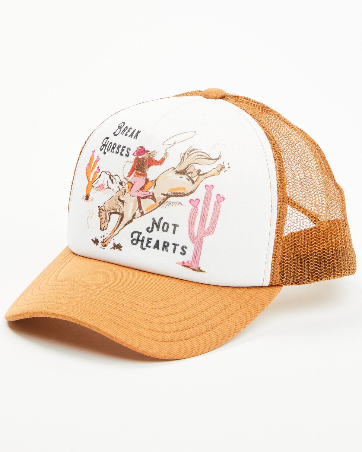 Shyanne Women's Break Horses Not Hearts Ball Cap, Brown, hi-res