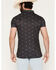 Image #4 - Cowboy Hardware Men's Skull Scatter Short Sleeve Snap Polo, Black, hi-res