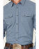 Blue Ranchwear Men's Ticking Stripe Snap Western Workshirt , Blue, hi-res