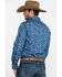 Image #2 - Rock 47 By Wrangler Men's Indigo Denim Floral Print Long Sleeve Western Shirt , , hi-res