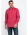 Image #5 - Resistol Men's Connemara Med Plaid Long Sleeve Western Shirt , Pink, hi-res