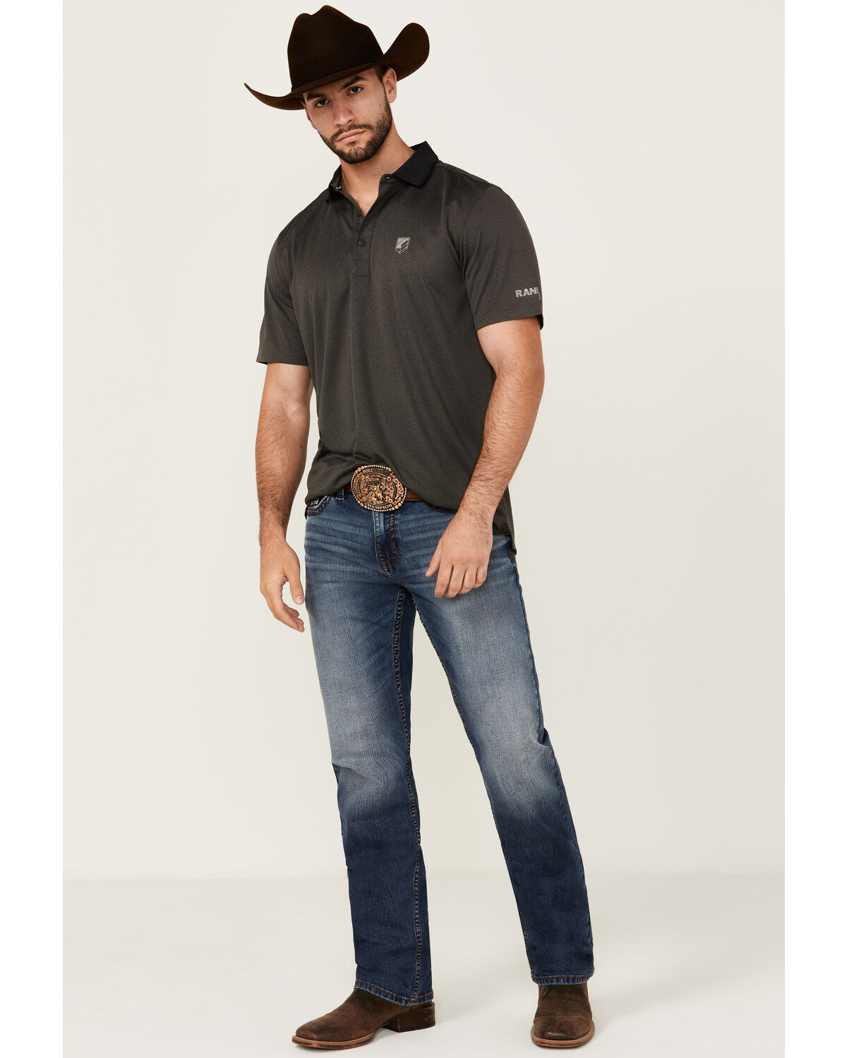 Image #1 - RANK 45® Men's Yuma Wash Ambush Slim Straight Stretch Denim Jeans, Medium Wash, hi-res