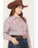 Image #2 - Roper Women's Plaid Print Long Sleeve Pearl Snap Western Shirt - Plus, , hi-res