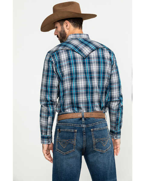 Image #2 - Cody James Men's Stallion Small Plaid Print Long Sleeve Western Shirt , , hi-res
