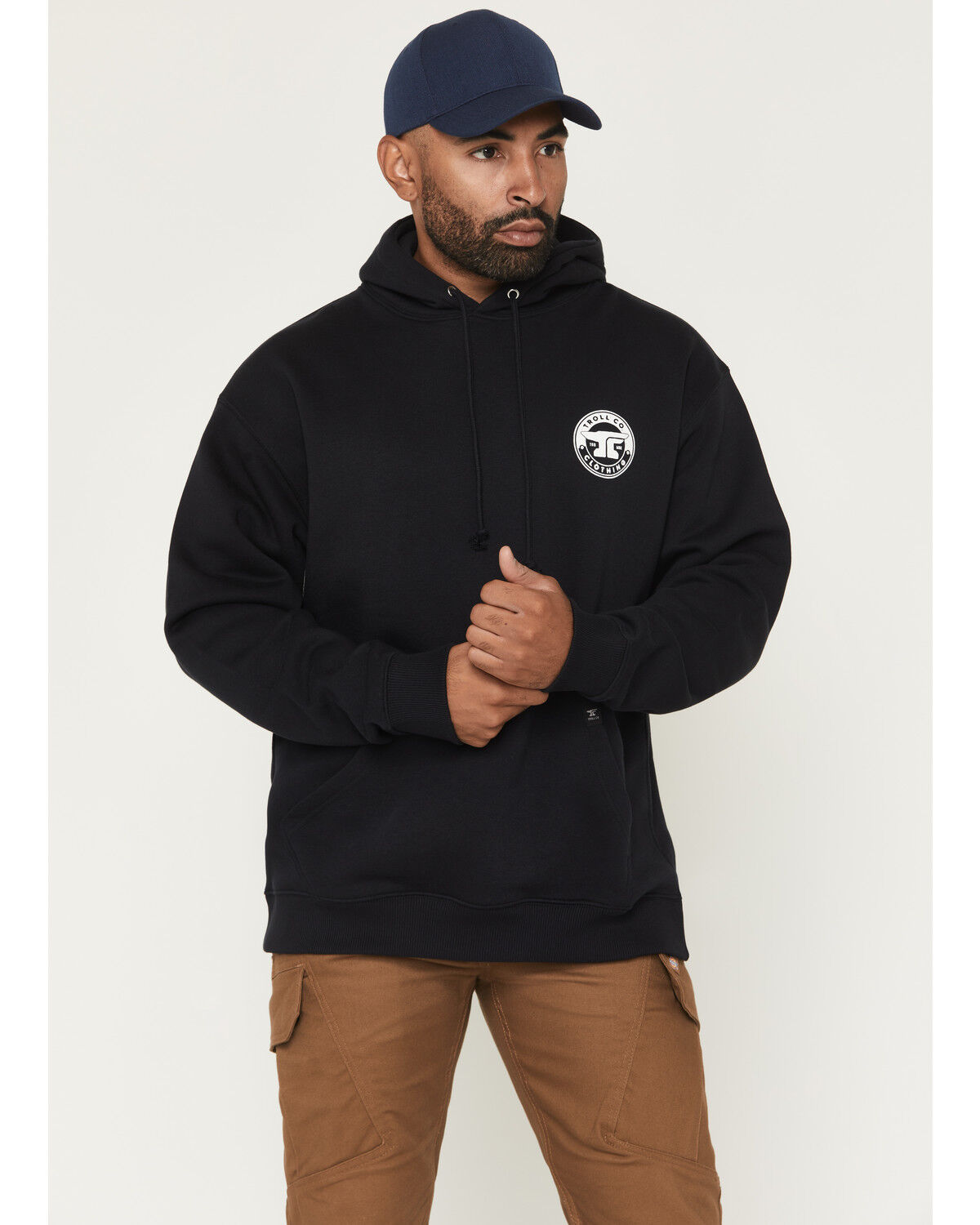 Image #2 - Troll Co Men's Skilled Labor Isn't Cheap Hooded Sweatshirt, Black, hi-res