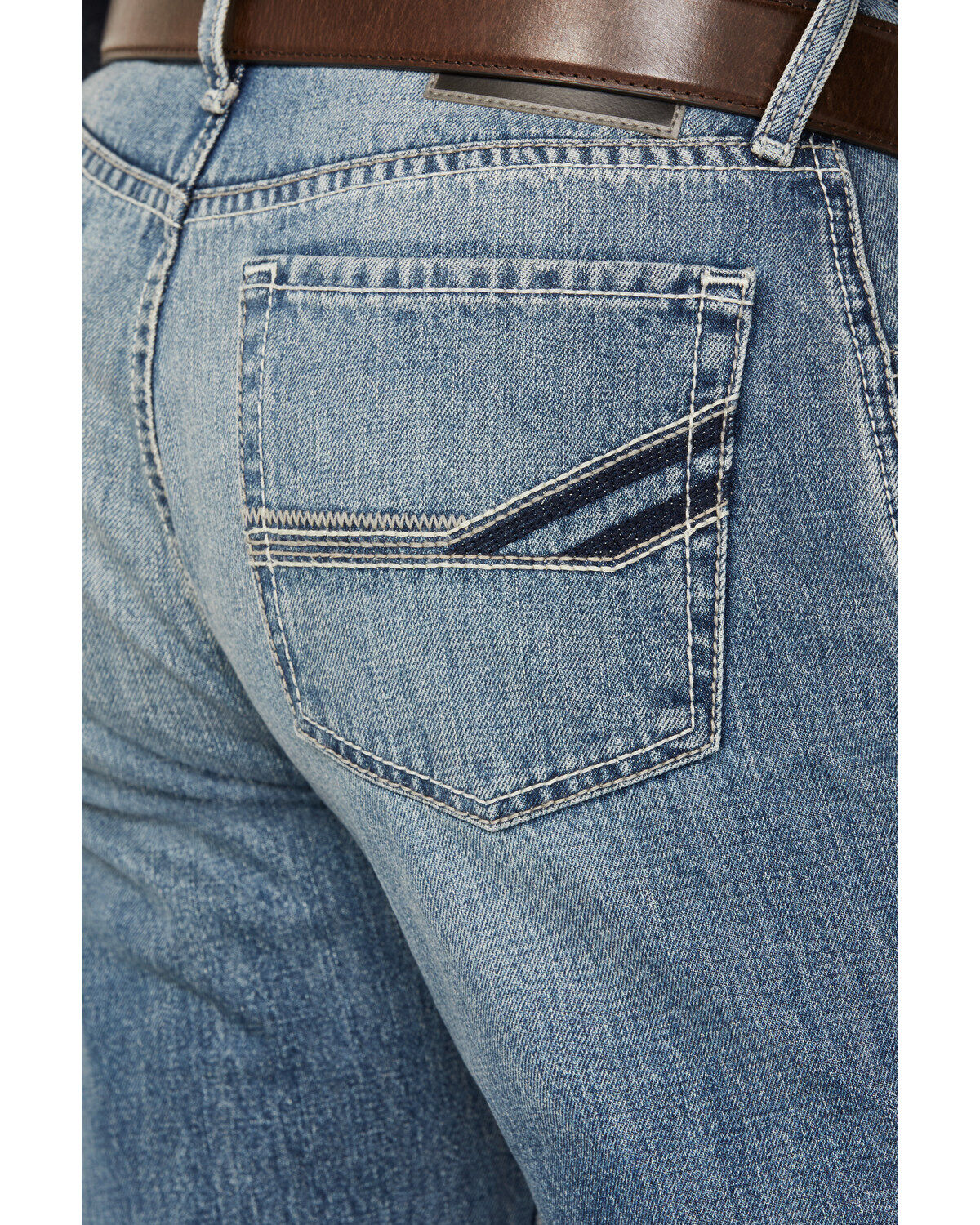 Image #4 - Ariat Men's M4 Solano Relaxed Fit Straight Poplar Jeans - Big, Medium Wash, hi-res