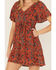 Image #3 - Idyllwind Women's Blossom Court Short Sleeve Mini Dress, Pecan, hi-res
