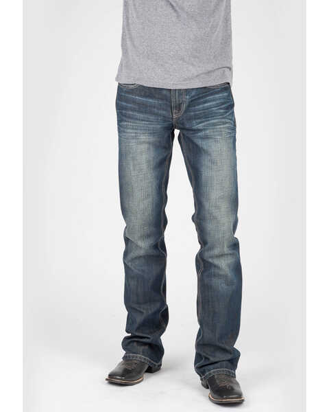 Image #3 - Tin Haul Men's Jagger Fit Corded Bootcut Jeans, Indigo, hi-res
