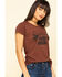 Image #5 - Bandit Brand Women's Cowboys Horse Around Graphic Short Sleeve Tee, Rust Copper, hi-res