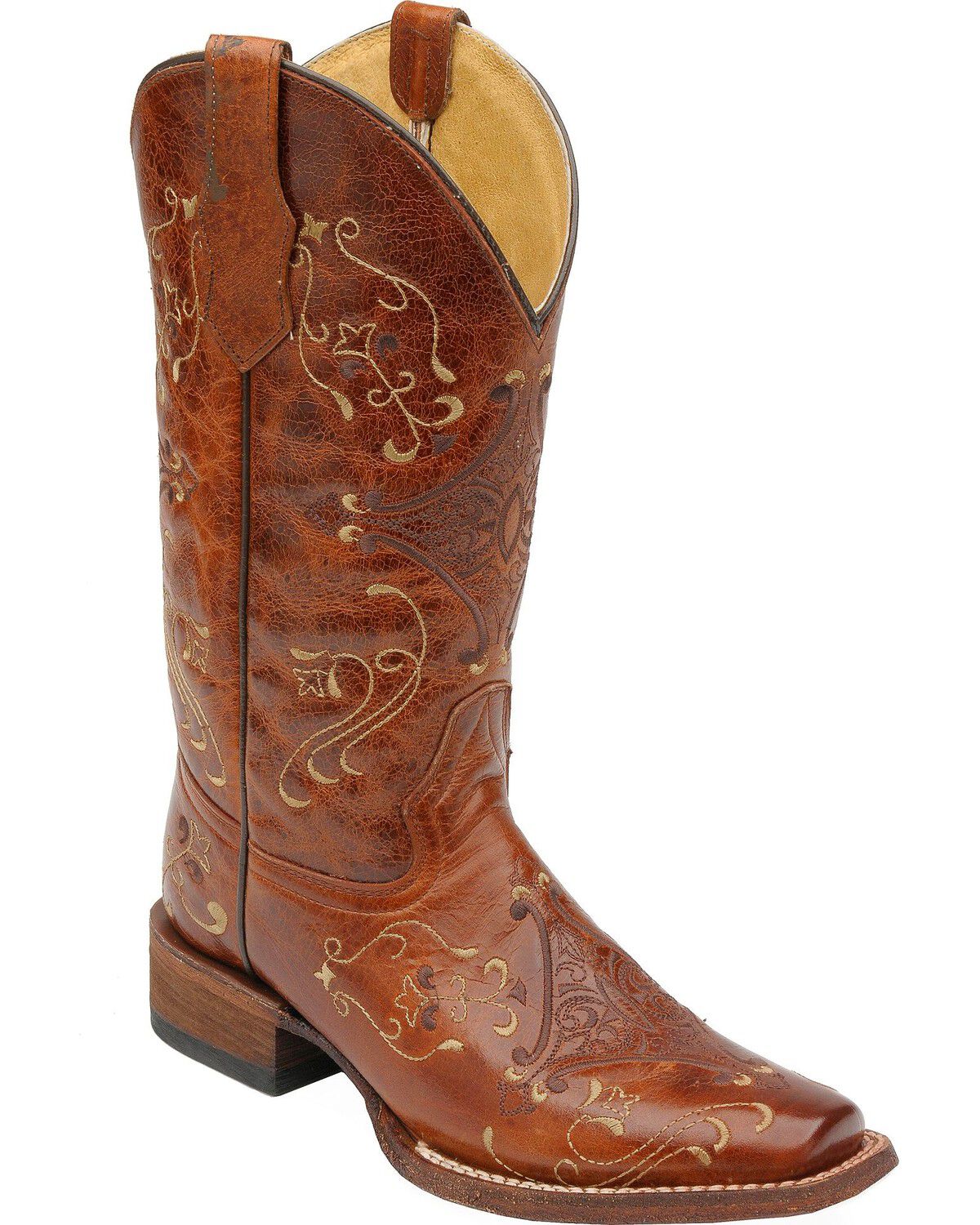 Image #1 - Circle G Women's Diamond Embroidered Western Boots, , hi-res