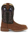 Image #2 - Justin Men's Show Stopper Wester Boots - Broad Square Toe, Brown, hi-res