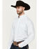 Image #2 - Wrangler Men's Classics Geo Print Long Sleeve Button-Down Western Shirt, White, hi-res