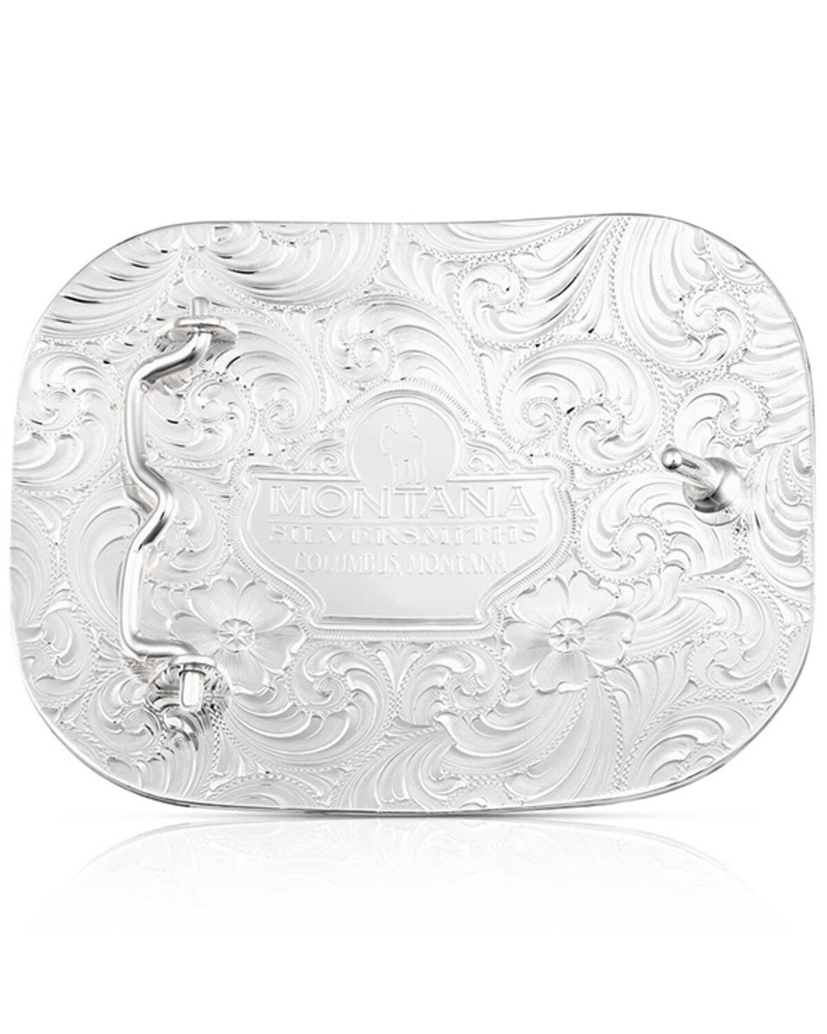 Montana Silversmiths Class Act Two Tone Belt Buckle with Longhorn