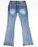 Image #3 - Shyanne Girls' Light Embroidered Faux Flap Pocket Bootcut Jeans, Blue, hi-res