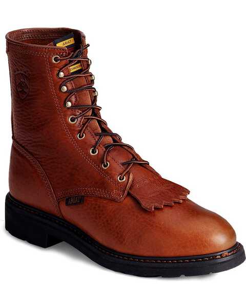 Image #1 - Ariat Men's 8" Cascade Work Boot, Bronze, hi-res