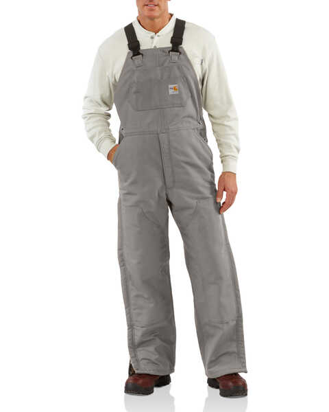 Image #1 - Carhartt Men's FR Duck Quilt-Lined Bib Overalls - Big & Tall, , hi-res