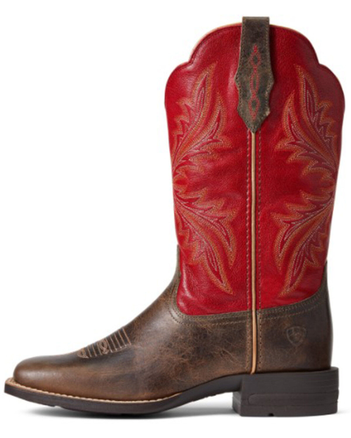 Image #2 - Ariat Women's Sable & Heart Throb West Bound Western Boot - Broad Square Toe, Brown, hi-res
