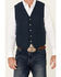 Image #3 - Cody James Men's Solid Navy Stunt Text Button-Down Vest, Navy, hi-res