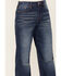 Cleo + Wolf Women's Medium Wash High Rise Distressed Knee Flare Jeans, Blue, hi-res