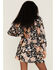 Image #4 - Revel Women's Floral A-Line Mini Dress, Black, hi-res