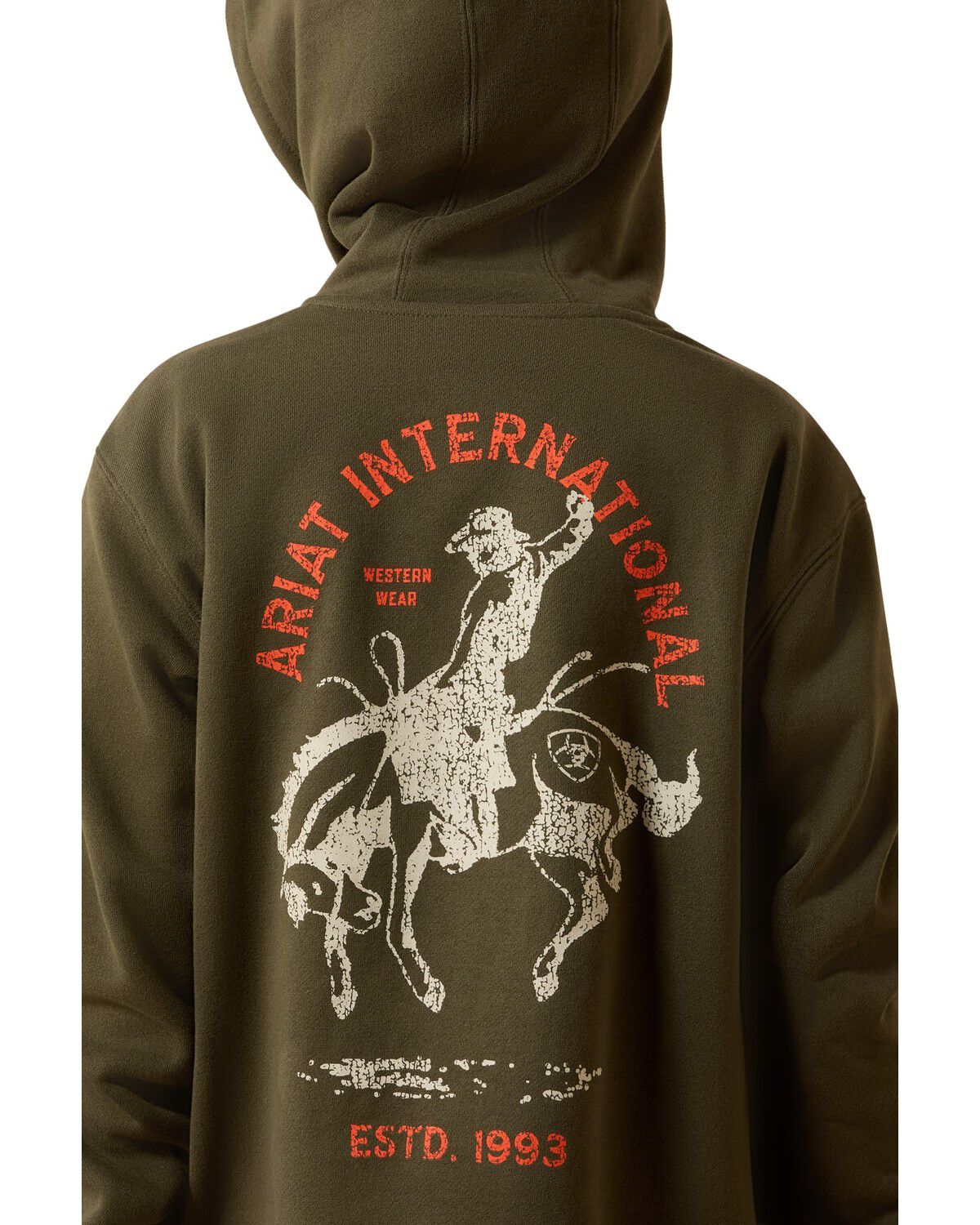 Image #3 - Ariat Boys' Rodeo Logo Graphic Hooded Sweatshirt, Green, hi-res