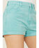 Image #2 - Rolla's Women's High Rise Corduroy Dusters Slim Shorts, Teal, hi-res
