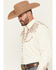 Image #2 - Scully Men's Solid Long Sleeve Pearl Snap Western Shirt, Cream, hi-res