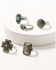 Image #1 - Shyanne Women's Rodeo Sunset Southwestern Concho Ring Set - 5 Piece, Silver, hi-res